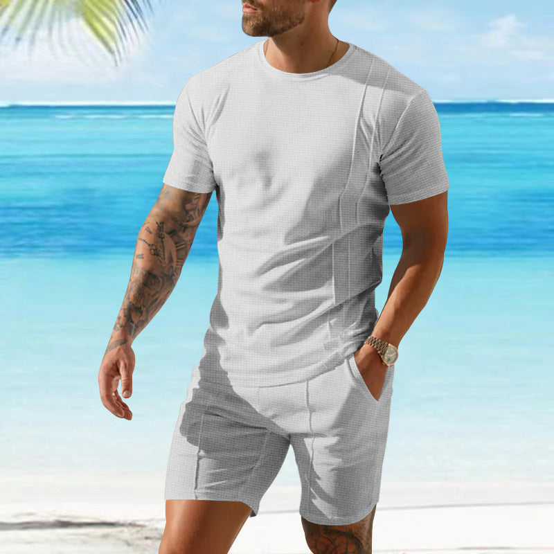 Herr Sportigt Kortärmat Överdel och Shorts-Set Mirla-Eva Jonsson