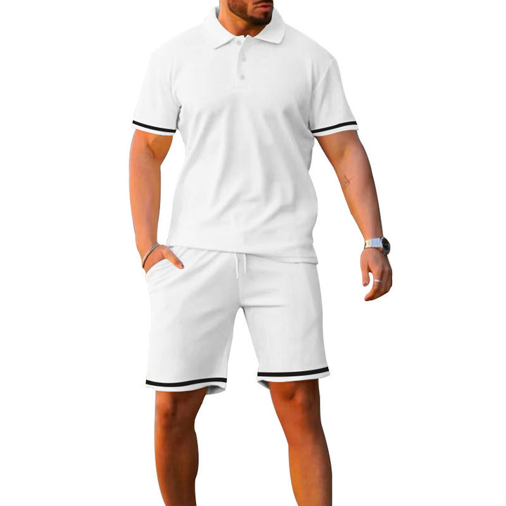 Herr Sportigt Poloshirt och Shorts Set Mirla-Eva Jonsson