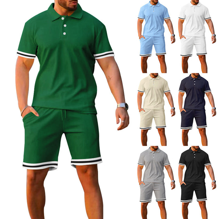 Herr Sportigt Poloshirt och Shorts Set Mirla-Eva Jonsson