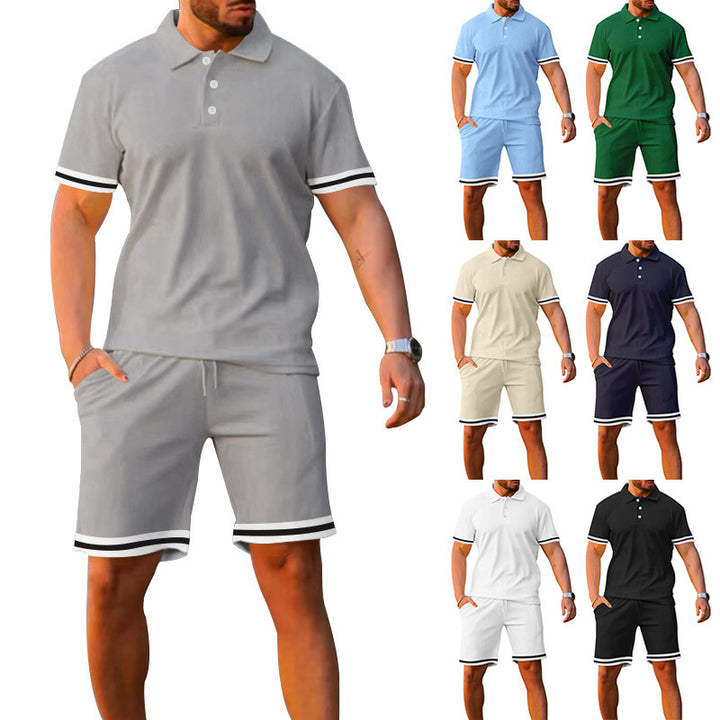 Herr Sportigt Poloshirt och Shorts Set Mirla-Eva Jonsson