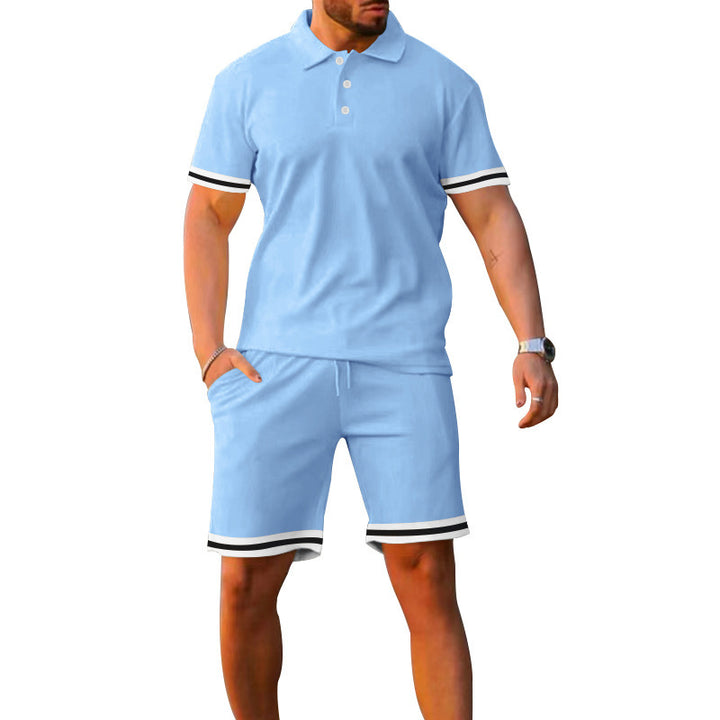 Herr Sportigt Poloshirt och Shorts Set Mirla-Eva Jonsson