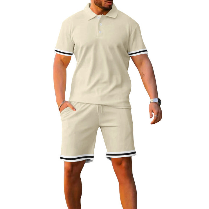 Herr Sportigt Poloshirt och Shorts Set Mirla-Eva Jonsson