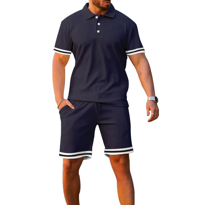 Herr Sportigt Poloshirt och Shorts Set Mirla-Eva Jonsson