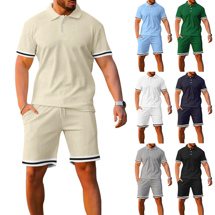 Herr Sportigt Poloshirt och Shorts Set Mirla-Eva Jonsson