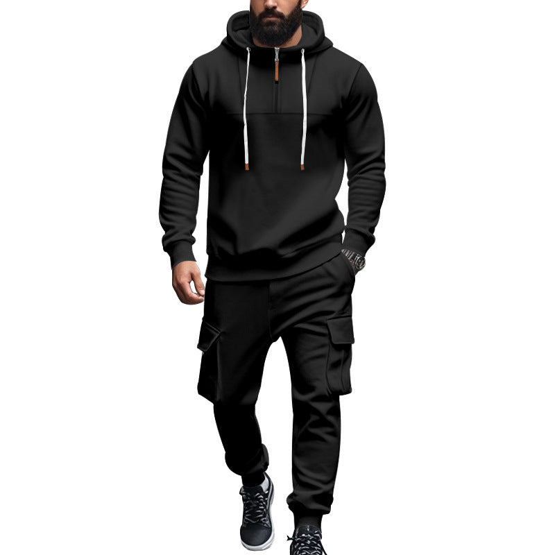 Herr Sportigt Sweatshirt och Cargo-byx Set Mirla-Eva Jonsson
