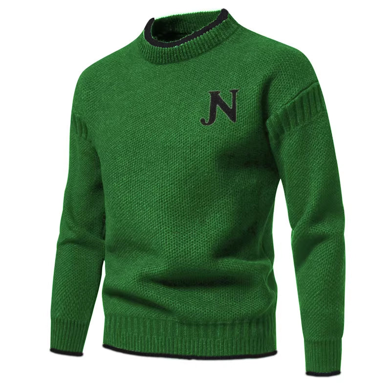 Herr Strukturert Stickad Tröja med Rundhals Eva Jonsson-Eva Jonsson