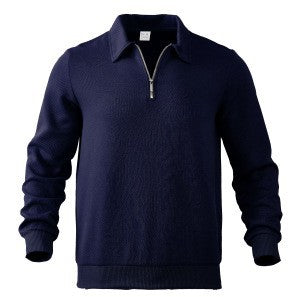 Herr Sweatpullover med halvlång dragkedja och strukturerat tyg Mirla-Eva Jonsson