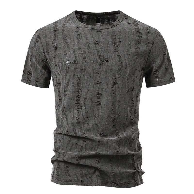 Herr T-shirt med strukturerad vintage-design Mirla-Eva Jonsson