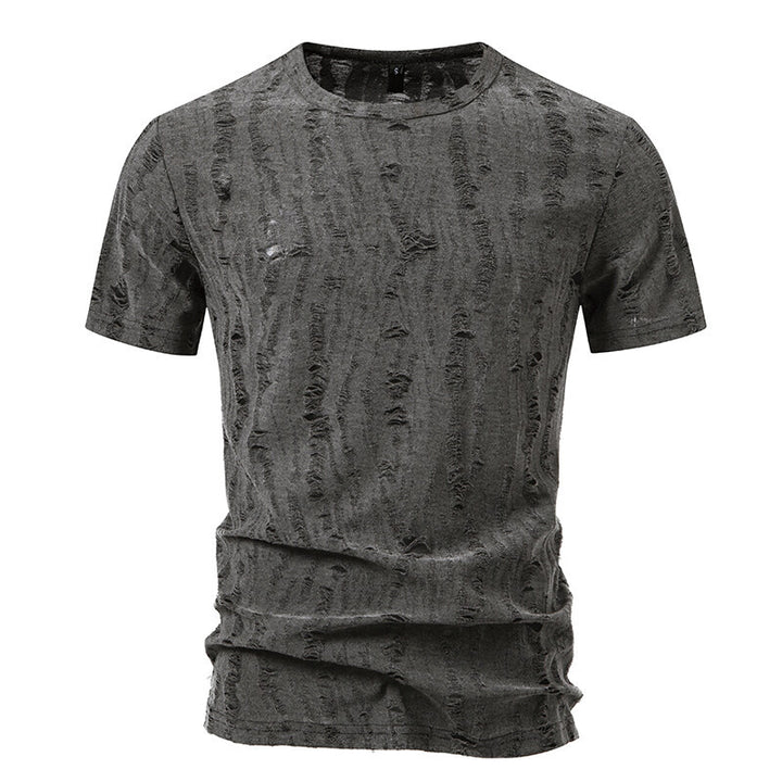 Herr T-shirt med strukturerad vintage-design Mirla-Eva Jonsson