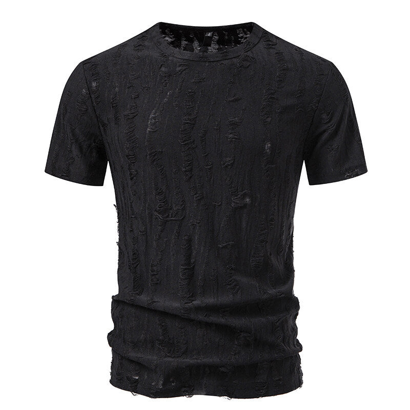 Herr T-shirt med strukturerad vintage-design Mirla-Eva Jonsson