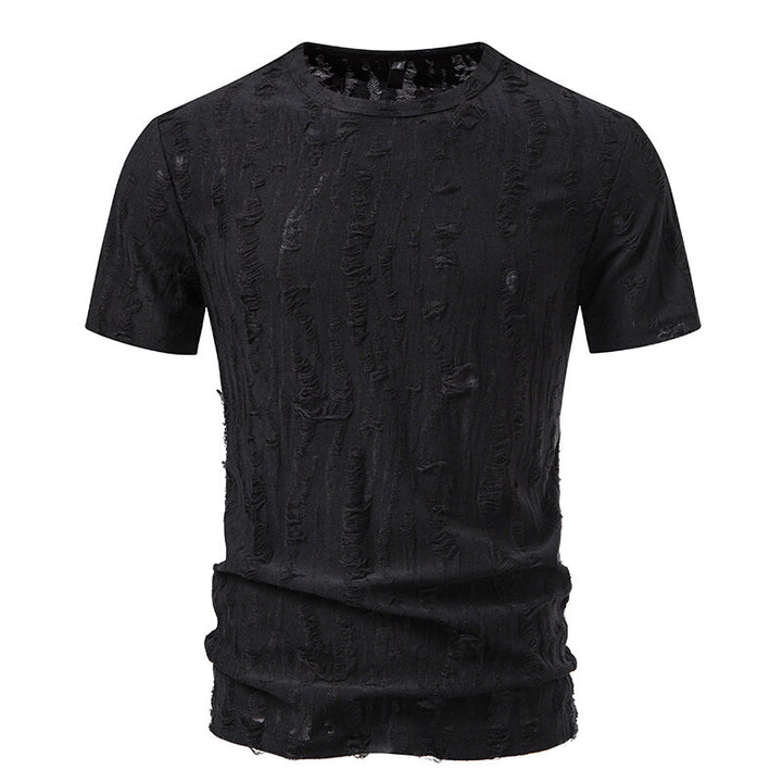 Herr T-shirt med strukturerad vintage-design Mirla-Eva Jonsson