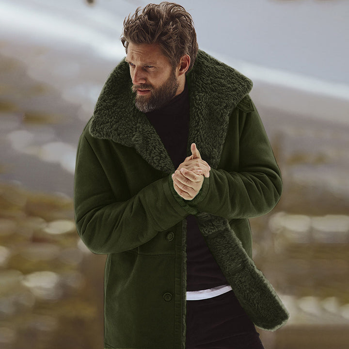 Herr Teddy fleece coat with soft inner lining and generous collar Mirla-Eva Jonsson