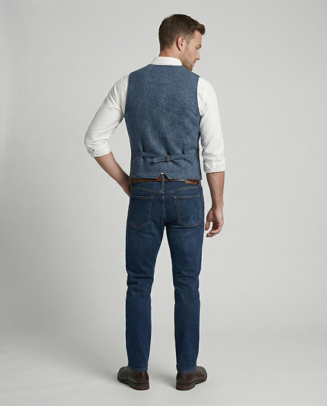 Herr Tweedväst med Enkelknäppning & Casual Stil | Eva Jonsson-Eva Jonsson