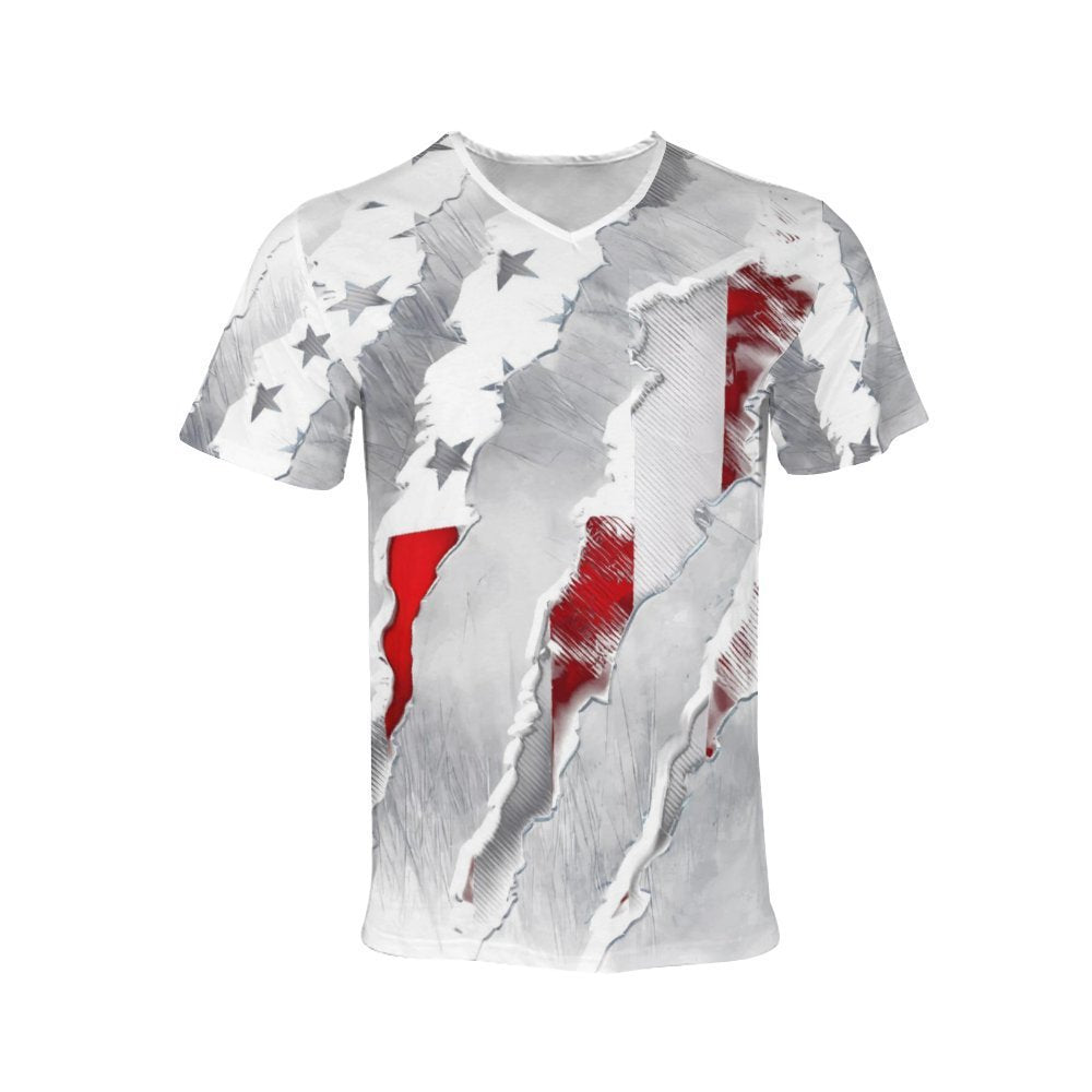 Herr V-urring T-shirt med iögonfallande grafisk design Eva Jonsson-Eva Jonsson