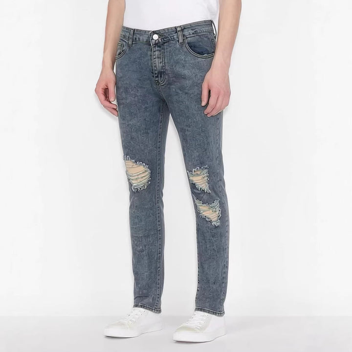 Herr Z destroyed jeans with fashionable used look Mirla-Eva Jonsson
