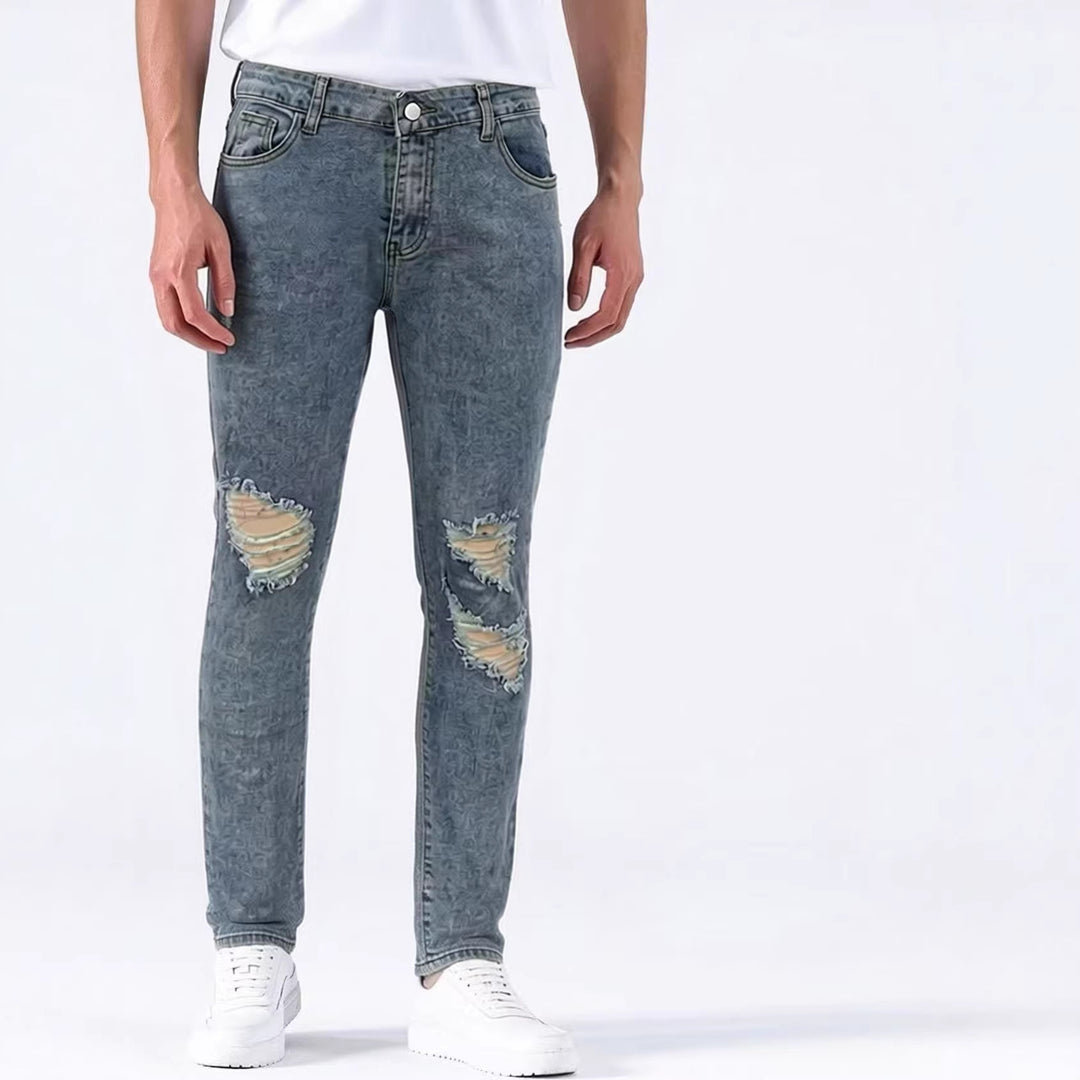 Herr Z destroyed jeans with fashionable used look Mirla-Eva Jonsson