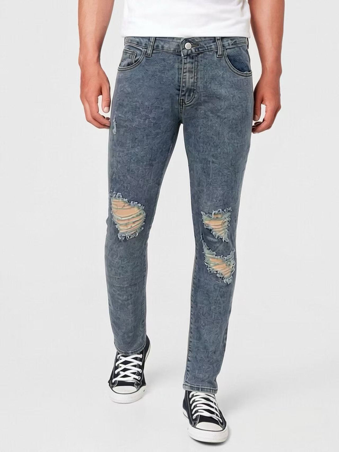 Herr Z destroyed jeans with fashionable used look Mirla-Eva Jonsson