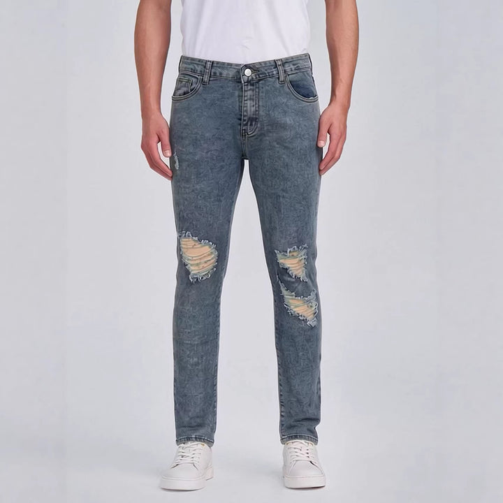 Herr Z destroyed jeans with fashionable used look Mirla-Eva Jonsson