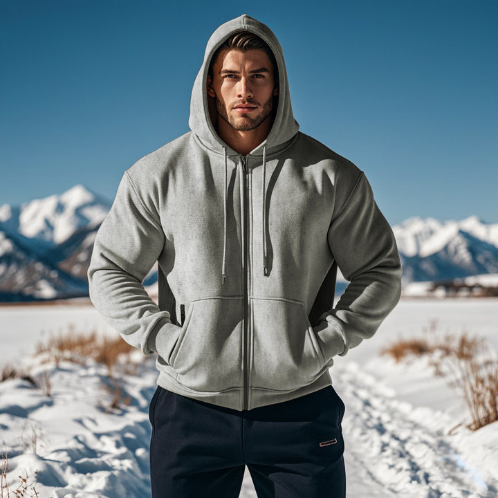 Herr Zip-Hoodie med innovativt andningsbart foder Mirla-Eva Jonsson