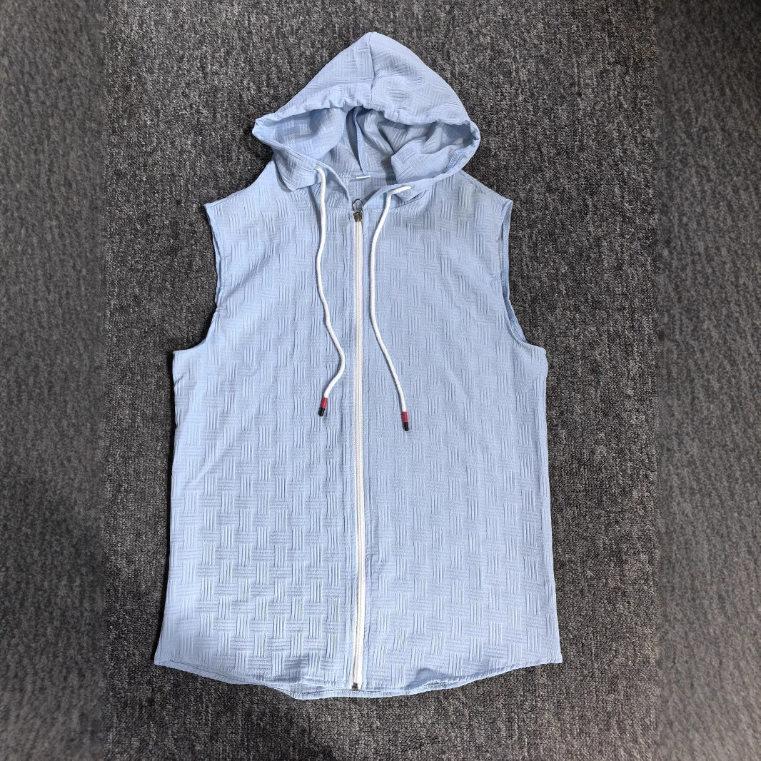Herr ärmlös Zip-Hoodie Mirla-Eva Jonsson