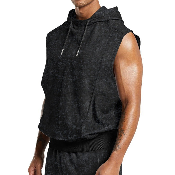 Herr ärmlös hoodie t-shirt i mjukt sweatmaterial Mirla-Eva Jonsson