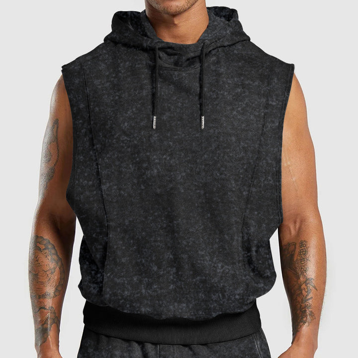 Herr ärmlös hoodie t-shirt i mjukt sweatmaterial Mirla-Eva Jonsson