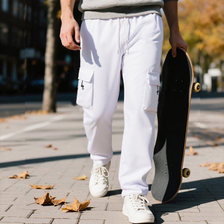 Herr bekväm Cargo-joggingbyxor med praktiska sidfickor Mirla-Eva Jonsson