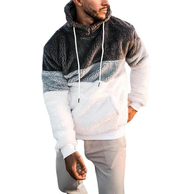 Herr casual fleece tröja med hög krage och asymmetrisk design Eva Jonsson-Eva Jonsson
