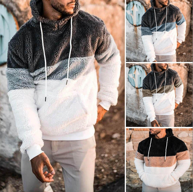 Herr casual fleece tröja med hög krage och asymmetrisk design Eva Jonsson-Eva Jonsson