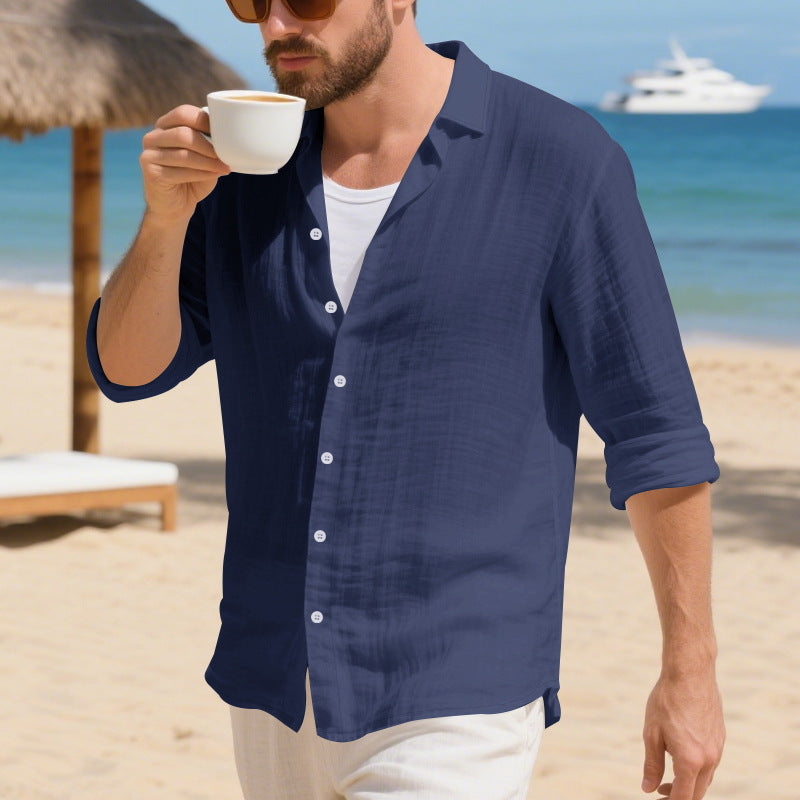 Herr casual skjorta med andningsbara egenskaper Mirla-Eva Jonsson