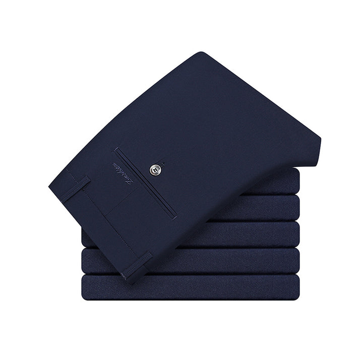 Herr elegant affärsbyxor med smal passform och elastiskt material Mirla-Eva Jonsson