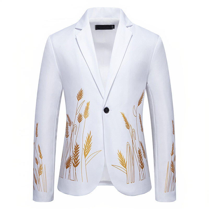 Herr elegant blazer med blomsterbroderier Mirla-Eva Jonsson