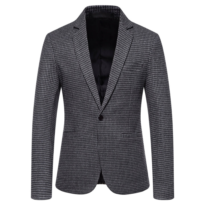 Herr elegant blazer med modern schackrutig mönster Mirla-Eva Jonsson