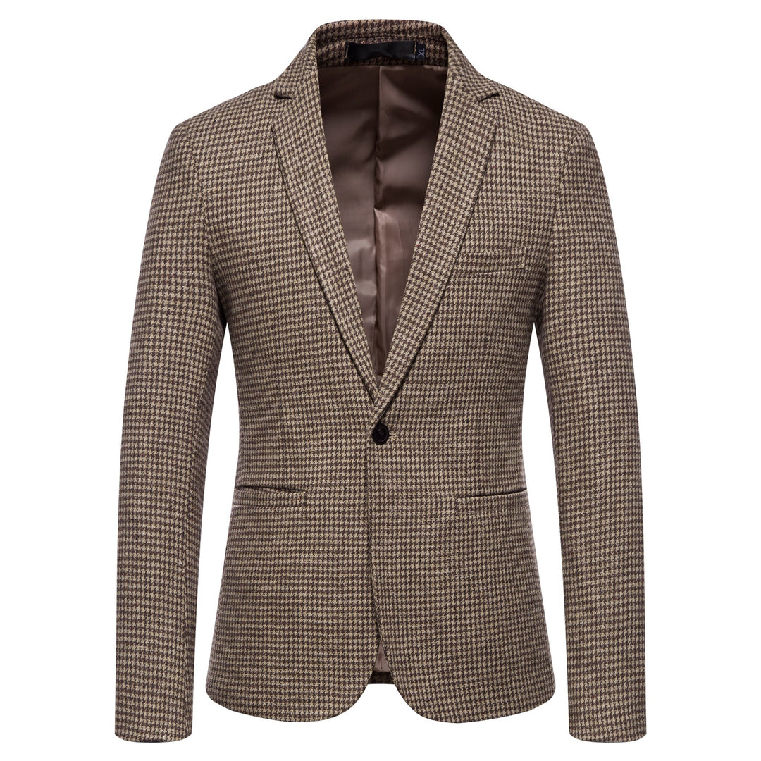 Herr elegant blazer med modern schackrutig mönster Mirla-Eva Jonsson
