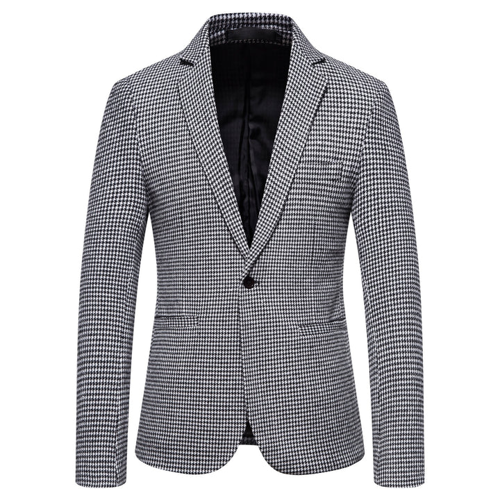 Herr elegant blazer med modern schackrutig mönster Mirla-Eva Jonsson