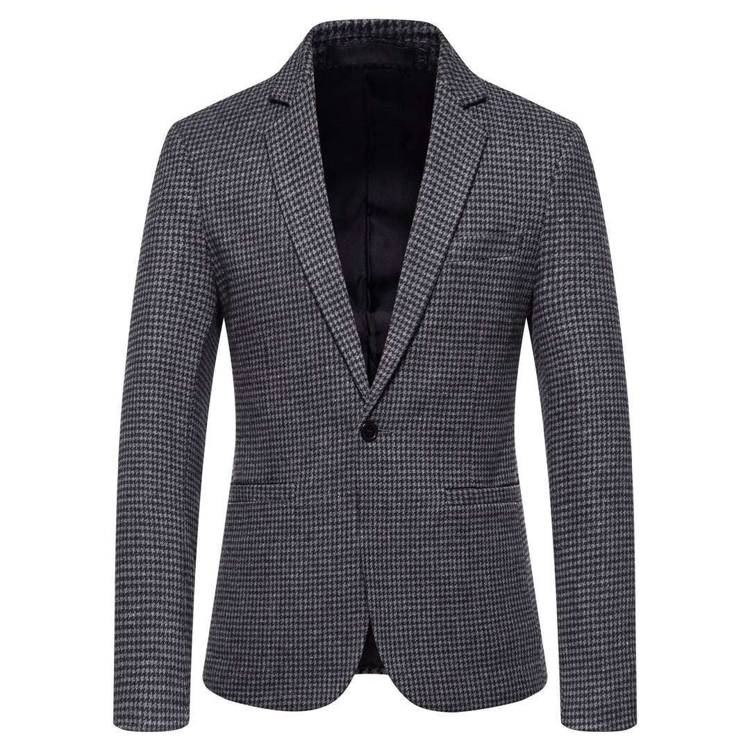 Herr elegant blazer med modern schackrutig mönster Mirla-Eva Jonsson