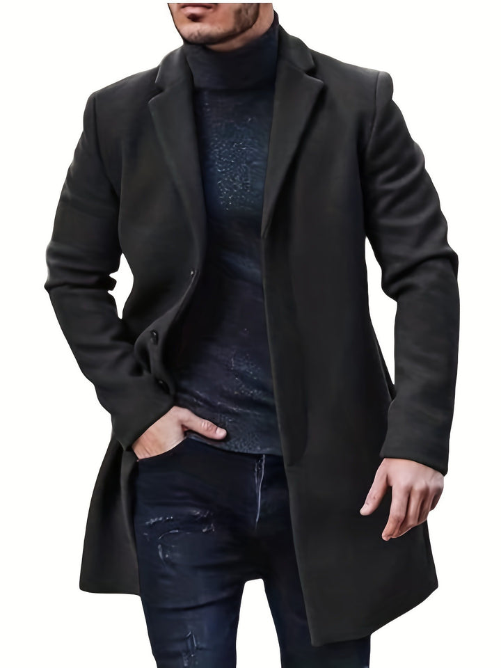Herr elegant, figurnära kappa Mirla-Eva Jonsson