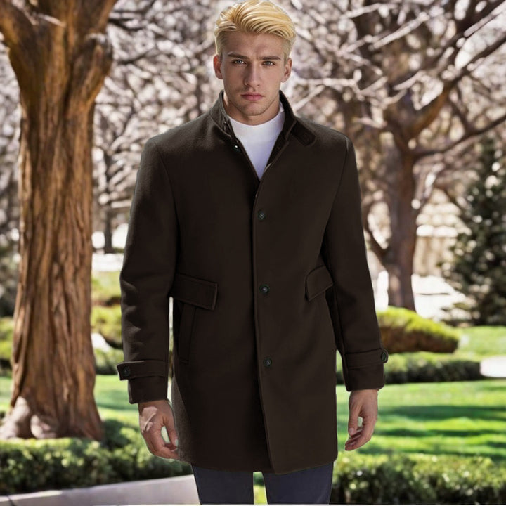 Herr elegant, figursydd ullkappa Eva Jonsson-Eva Jonsson