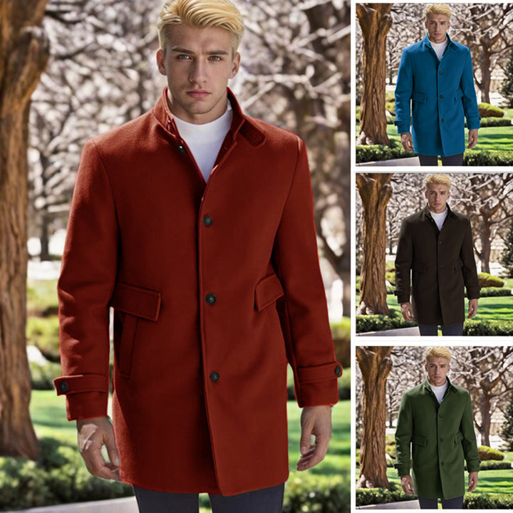 Herr elegant, figursydd ullkappa Eva Jonsson-Eva Jonsson