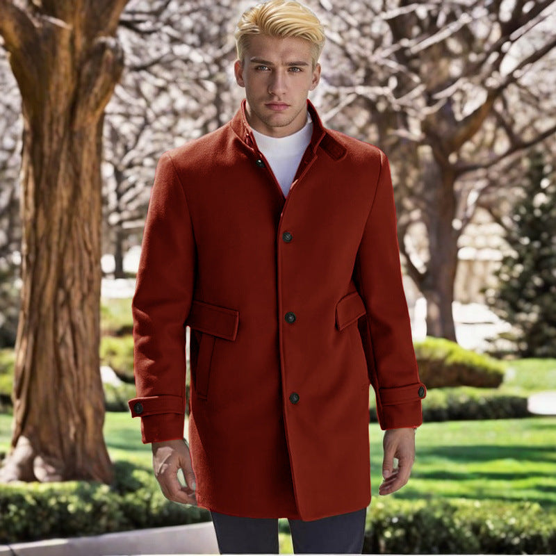 Herr elegant, figursydd ullkappa Eva Jonsson-Eva Jonsson