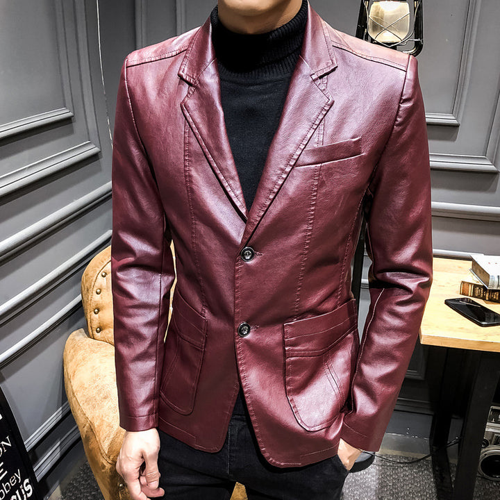 Herr elegant konstläderblazer Mirla-Eva Jonsson