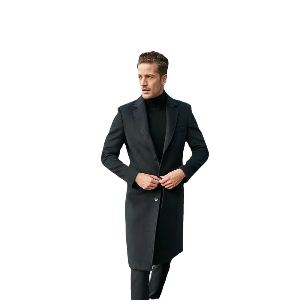 Herr elegant lång ullblandning kappa Eva Jonsson-Eva Jonsson