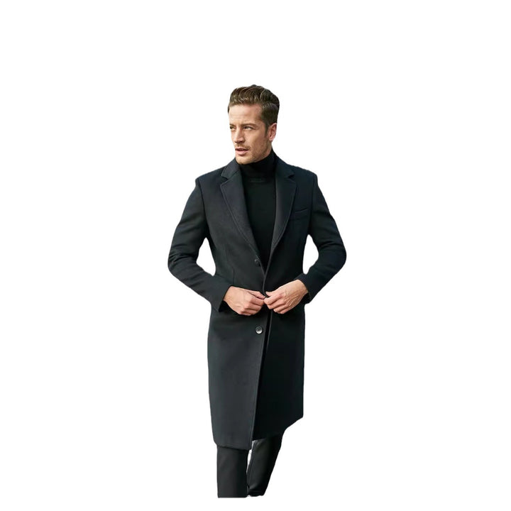 Herr elegant lång ullblandning kappa Eva Jonsson-Eva Jonsson