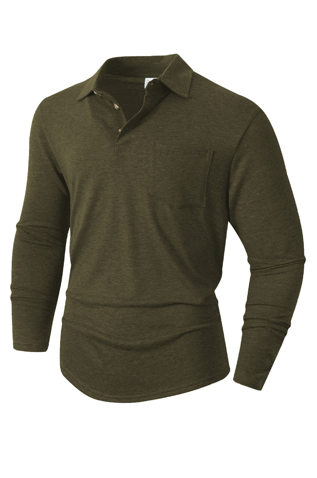 Herr elegant långärmad poloshirt med modern krage och lätt stretch Mirla-Eva Jonsson