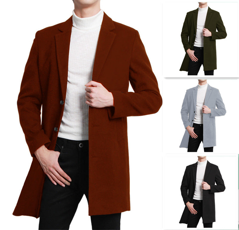Herr elegant långblazer med modern skärning och dubbel knapprad Mirla-Eva Jonsson