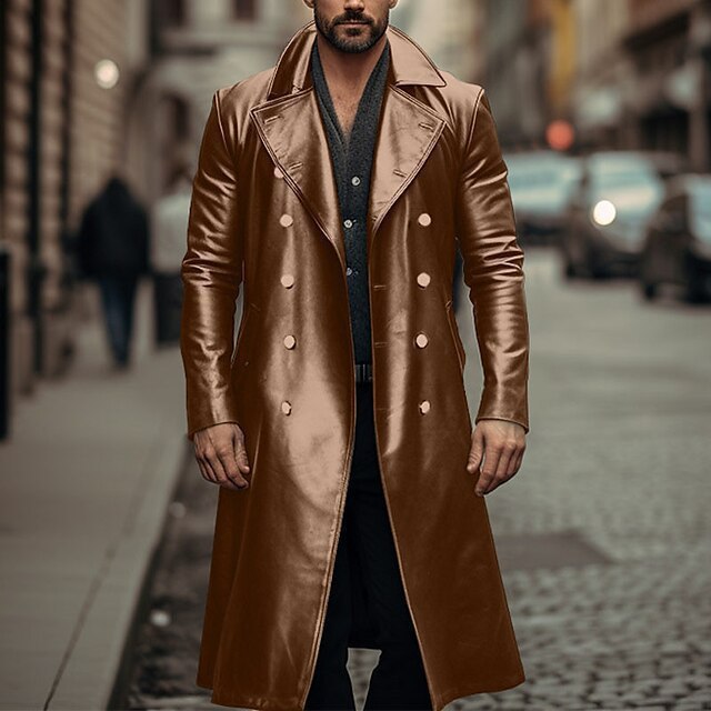 Herr elegant och glänsande trenchcoat Mirla-Eva Jonsson