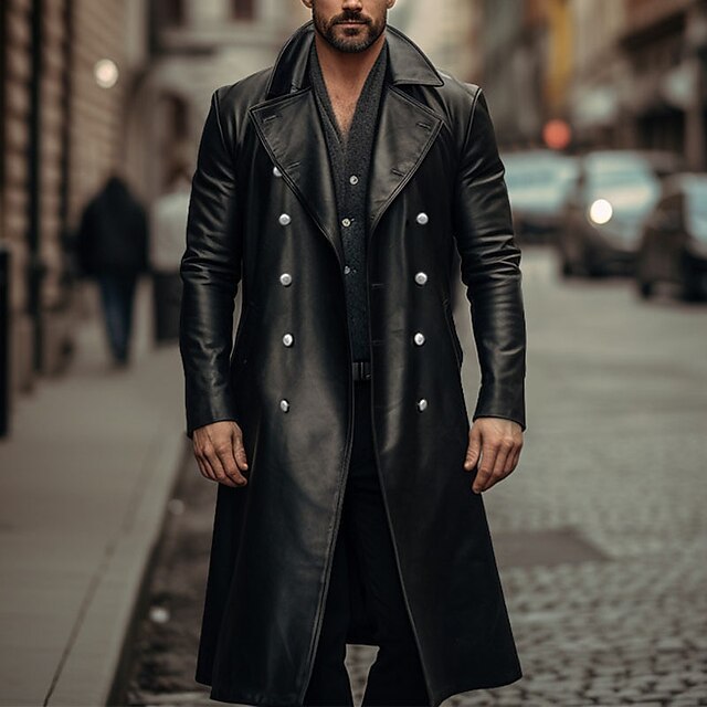 Herr elegant och glänsande trenchcoat Mirla-Eva Jonsson