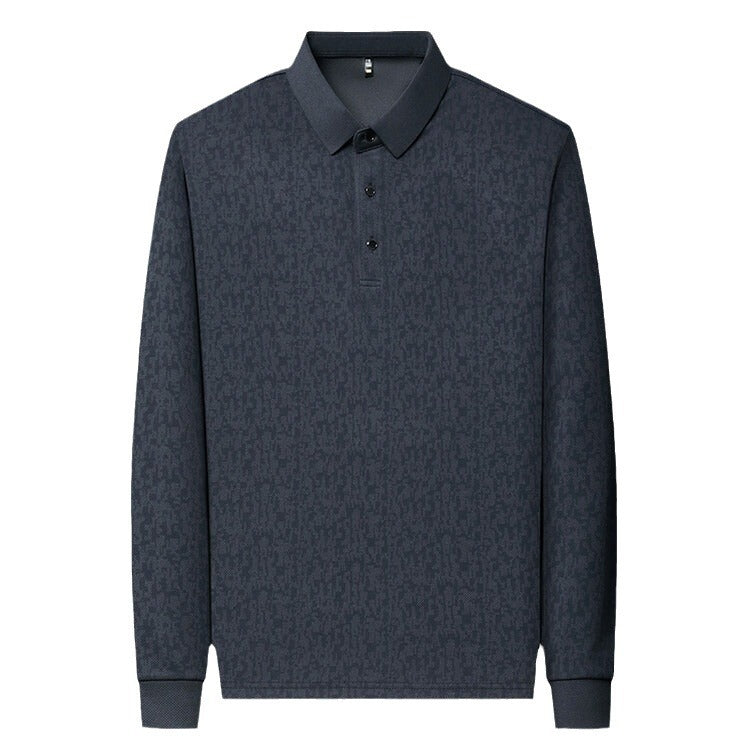 Herr elegant polotröja med strukturerad design Mirla-Eva Jonsson
