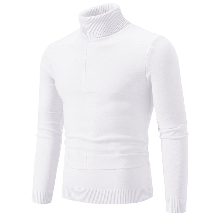Herr elegant rullkrage tröja med modern flätmönster Mirla-Eva Jonsson