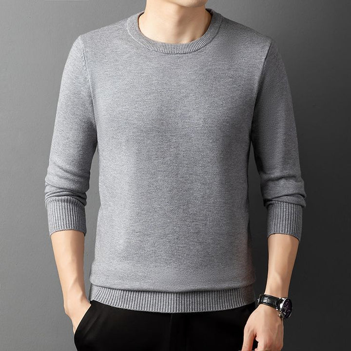 Herr elegant rundhals-tröja av fin bomull Mirla-Eva Jonsson